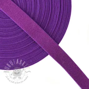 Elastika gladka 2,5 cm glitter purple