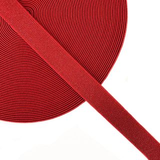 Elastika gladka 2,5 cm glitter red