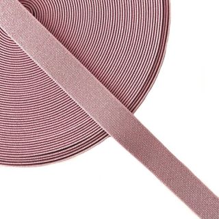 Guma hladká 2,5 cm glitter rose