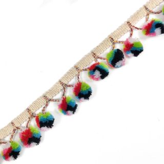 Pompom AFRICA lime aqua