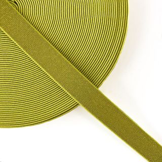 Elastika gladka 2,5 cm glitter yellow