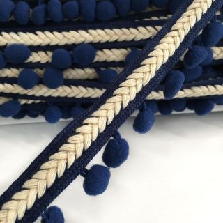 Pompom Herringbone dark blue