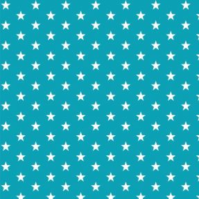Bavlnená látka Petit stars turqouise