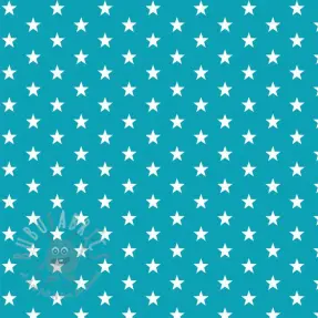 Bombažna tkanina Petit stars turqouise