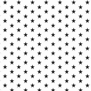 Bombažna tkanina Petit stars white/black