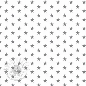Bombažna tkanina Petit stars white/grey