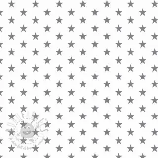 Bombažna tkanina Petit stars white/grey