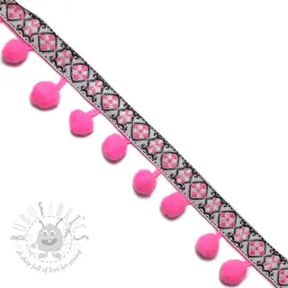 Pompom JACQUARD bright pink
