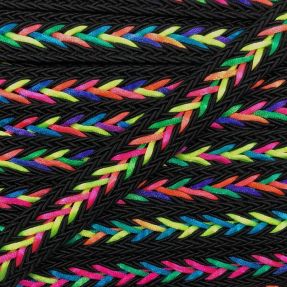 Poliestrska pletena vrvica NEON black
