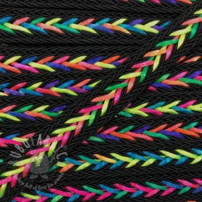 Poliestrska pletena vrvica NEON black