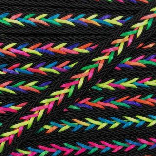 Poliestrska pletena vrvica NEON black