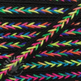 Poliestrska pletena vrvica NEON black