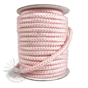 Poliestrska pletena vrvica ZIG ZAG light rose