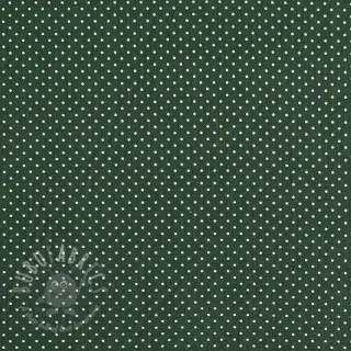 Bombažna tkanina Petit dots dark green