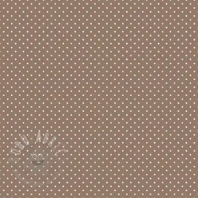 Bombažna tkanina Petit dots taupe
