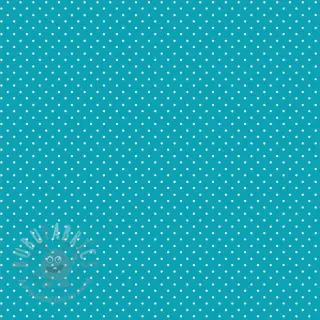 Bombažna tkanina Petit dots turqouise
