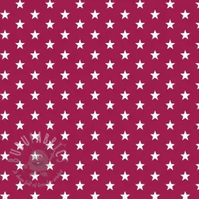 Bombažna tkanina Petit stars cerise