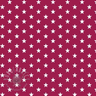 Bombažna tkanina Petit stars cerise