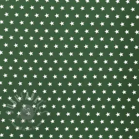 Bombažna tkanina Petit stars dark green