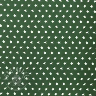 Bombažna tkanina Petit stars dark green