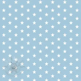 Bombažna tkanina Petit stars light blue