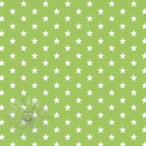 Bombažna tkanina Petit stars lime