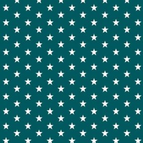 Bavlnená látka Petit stars petrol