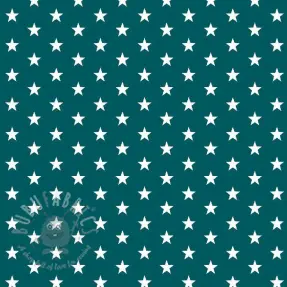 Bombažna tkanina Petit stars petrol