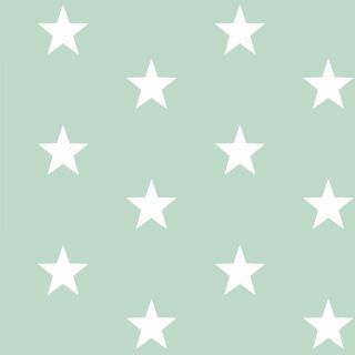 Bombažna tkanina Stars mint