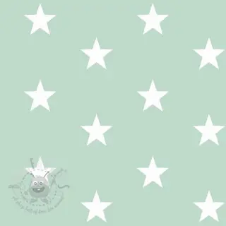 Bombažna tkanina Stars mint