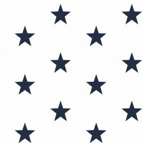 Bombažna tkanina Stars white/navy