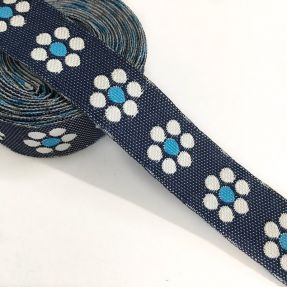 Trak Jeans rože turqoise