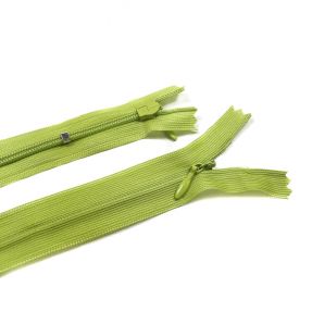Skriti zadrgi ne-deljivi 25 cm lime