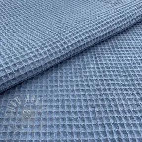 Bombaž z vafelj tkanja blue