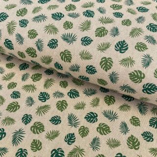 Dekorativna tkanina Linenlook premium Jungle Leaf Monstera