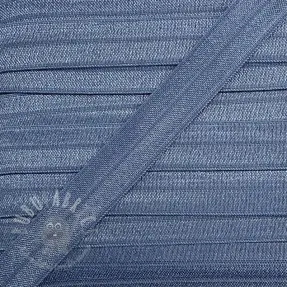 Obrobljeni elastični trak 15 mm svetli jeans