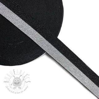 Elastika 4 cm Lurex DOU black silver