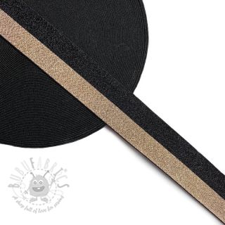 Elastika 4 cm Lurex DOU black champagne