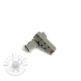 Kovinski zaključek traku 25 mm silver