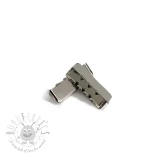 Kovinski zaključek traku 25 mm silver