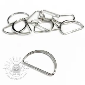 Kovinski polkrog 25 mm silver
