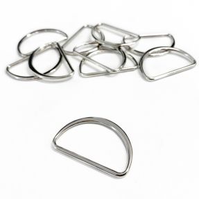 Polokrúžok 25 mm silver