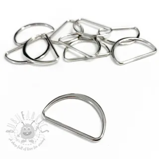 Kovinski polkrog 25 mm silver