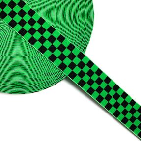 Elastika 4 cm karo jacquard apple green