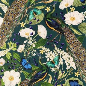 Dekorativno blago premium Peacock butterfly chique digital print