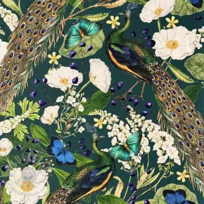 Dekorativno blago premium Peacock butterfly chique digital print
