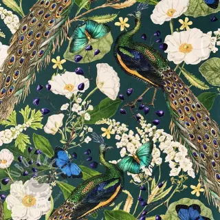 Dekorativno blago premium Peacock butterfly chique digital print