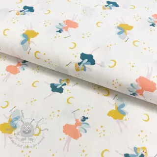 Bombažna tkanina Magical night white ORGANIC