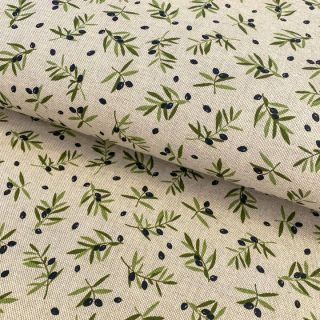 Dekorativno blago Linenlook premium Black Olive
