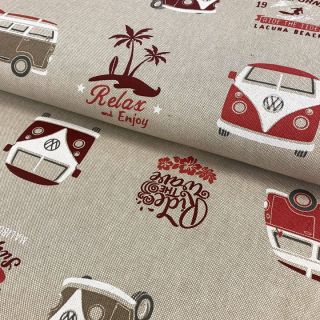Dekorativno blago Linenlook Premium VW California Paradise